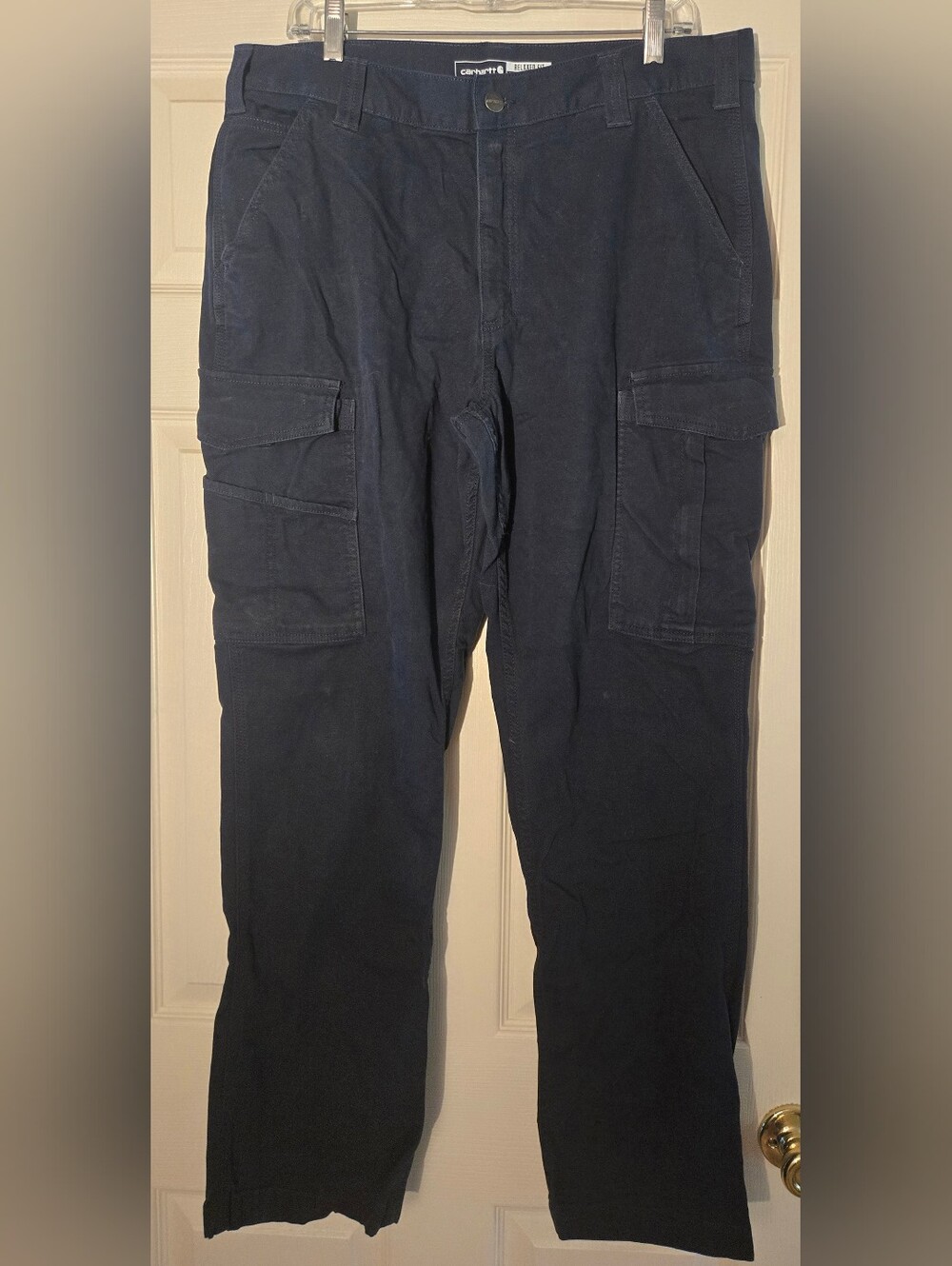 Men's Navy Carhartt Relaxed Fit Cargo Pants 36 X 32